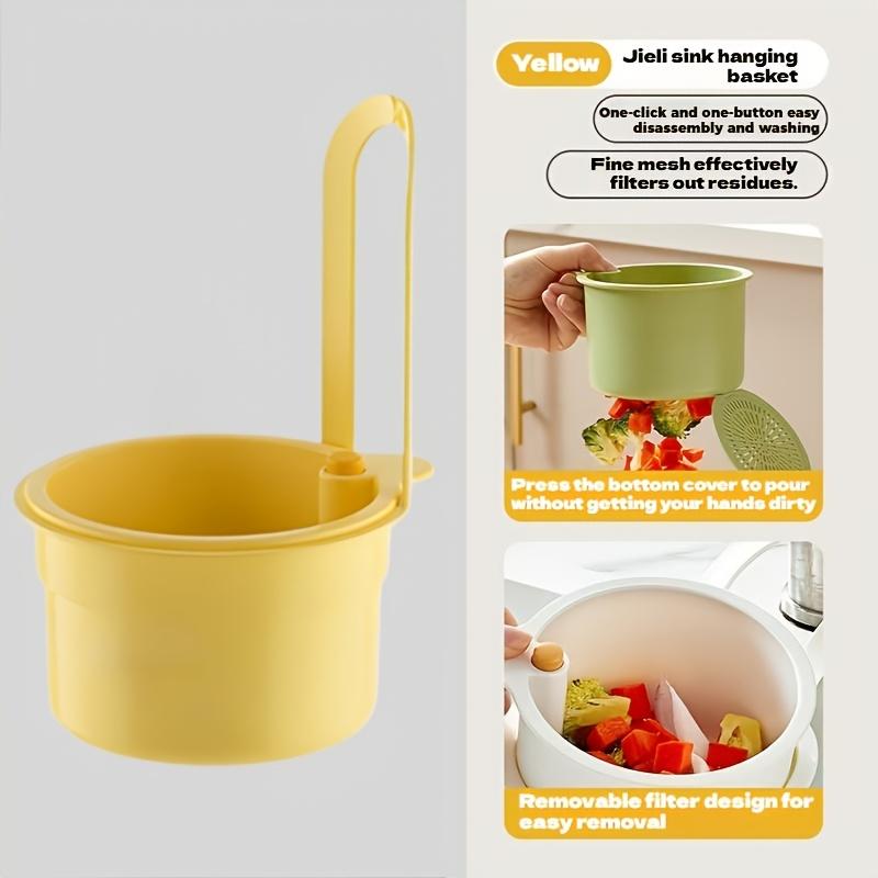 Hanging Water Drain Basket for Kitchen Sink Multi-functional Tool for Draining and Screening Ingredients