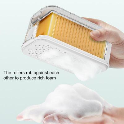 Multifunctional Soap Dish Non-Slip Foaming Soap Box Countertop Handwashing Gadget Portable Soap Box For Bathroom Apartment