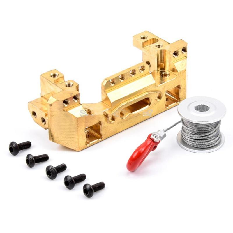 Cheap Trx4 Aluminum Brass Front Bumper Servo Mount + 25t Steering Gear