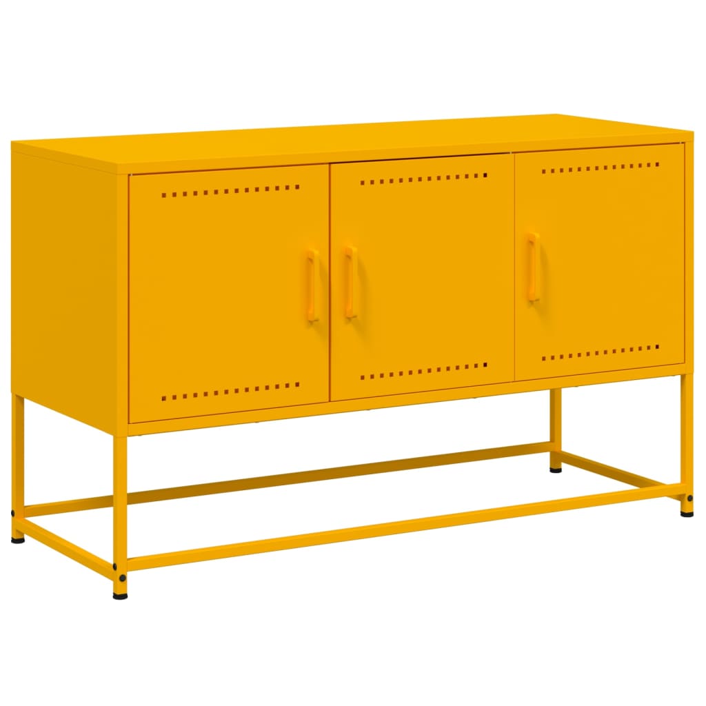 TV Stand Mustard Yellow 100.5 X 39 X 60.5 Cm Steel