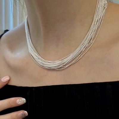 Minimalist Multi-Layer Stackable Clavicle Necklace - Trendy, Versatile Design for Women