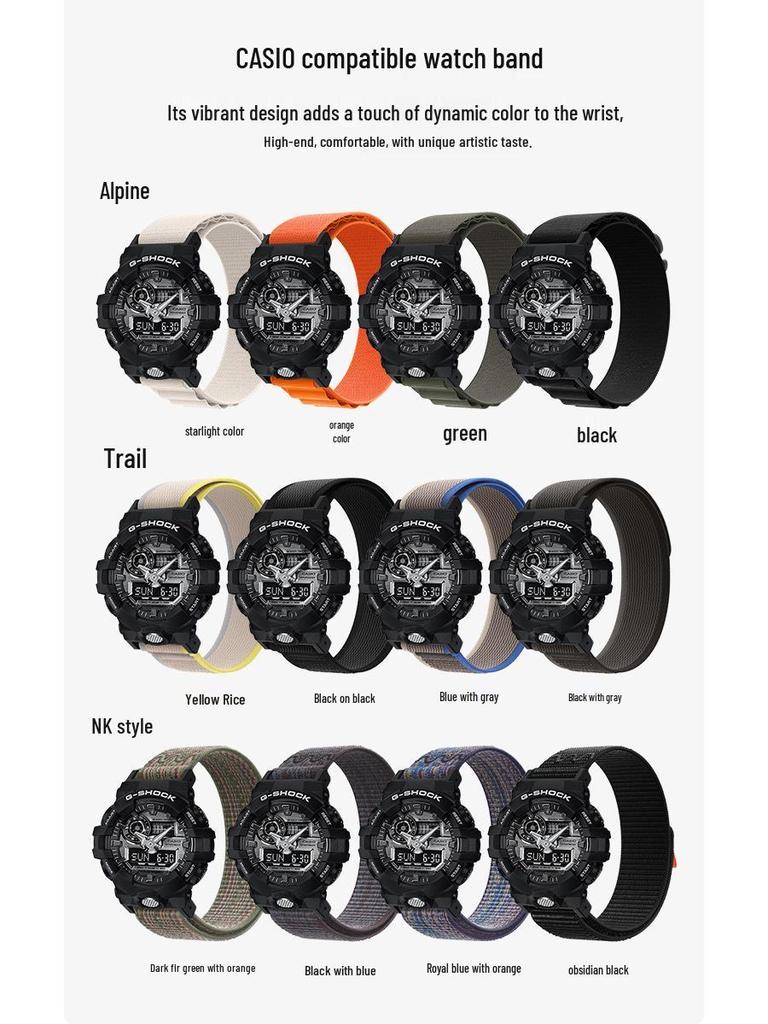 Casio Alpine Trail Loop řemínek pro sportovní hodinky G-SHOCK GA100 a DW-5600