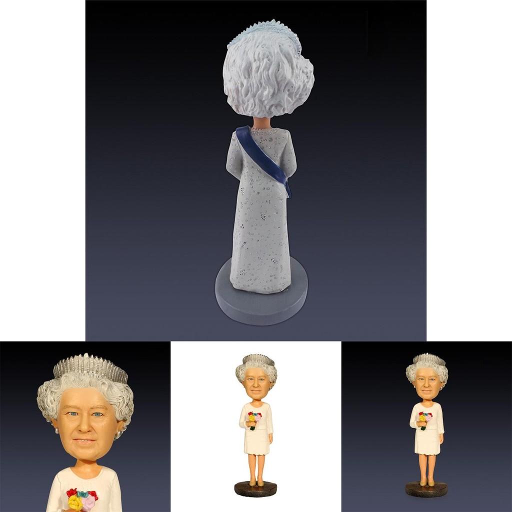 Figurine à Secouer la Tête de Haute Qualité pour le Jubilé de Platine de la Reine Résine Peinte à la Main Ornement de Bureau Cadeau Unique