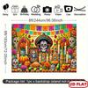 2D plane, 1 piece - Candy Skeleton Festival Zombie Festival Background Cloth - Vibrant floral and candle decorationszyc