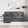 Sofa Dark Grey 195 X 138 X 80 Cm Fabric