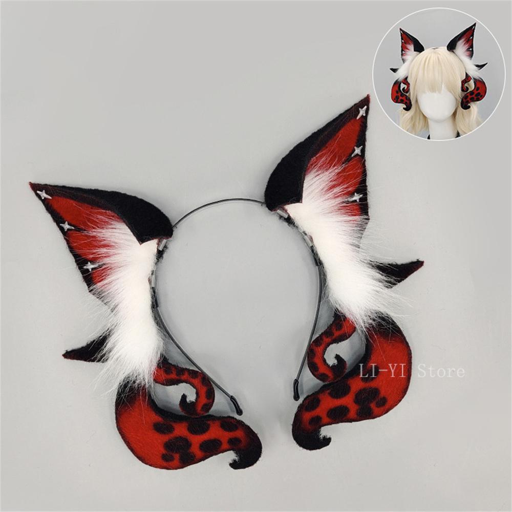 Cthulhu Octopus Tentacles Headband, Dark Siren Demon Beast Ears Hairband For Halloween Cosplay & Anime Convention as show