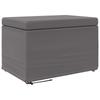 Stool Gray 61 X 41 X 40 Cm Faux Leather and Engineered Wood