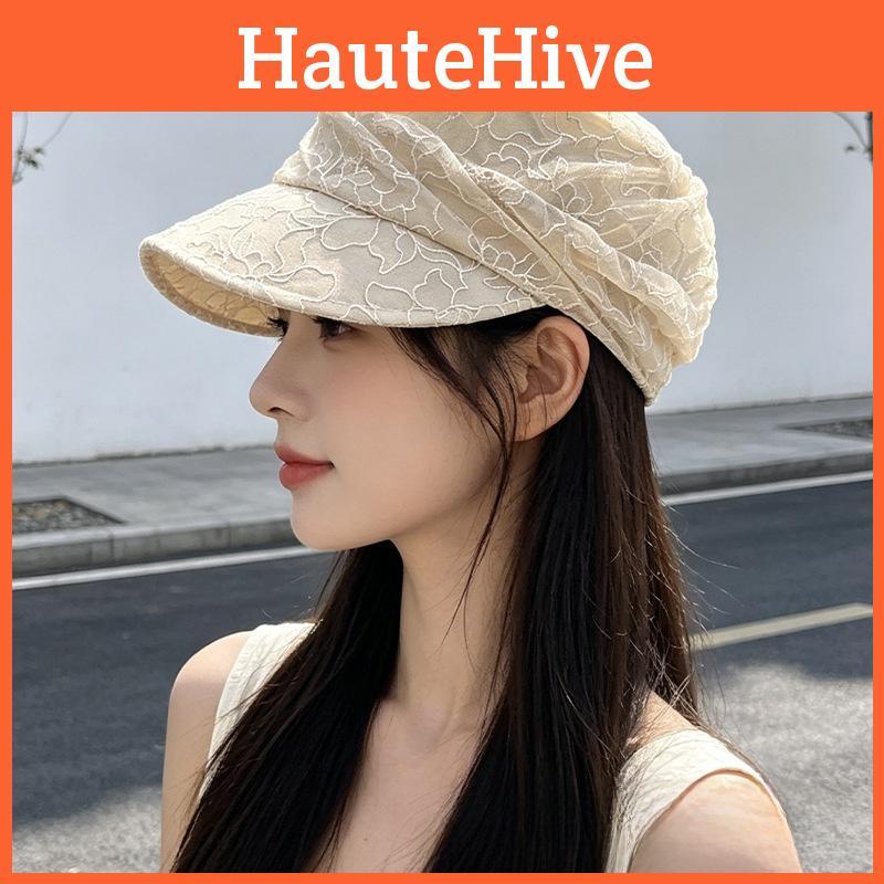 Summer Lace Breathable Baseball Cap With Wrinkled Design For Sun Protection And Fashion Casual Wear