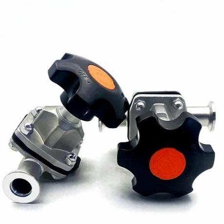 KF16 KF25 KF40 KF50 Vacuum Clamp Ferrule SUS 304 Stainless Steel Sanitary Diaphragm Valve Shut Off Faucet Flow Control Homebrew