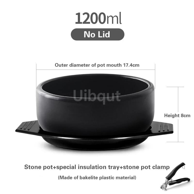 Korean Style Stone Pot Special for Rice Mixing Korean Commercial Little Pan Rice Small Casserole Small Ceramic Sand Pot Cookware