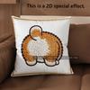 2D Corgi Butt Patterns: Adorable Pillow Covers Pattern Cushion Cover Suitable For Sofa Bedroom Car Pillow Cover