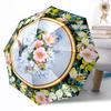 Hummingbird And Flowers Automatic Umbrella Compact & Durable 8-Rib Design Weight Durable Everyday Carry Umbrella Fashion Lovers