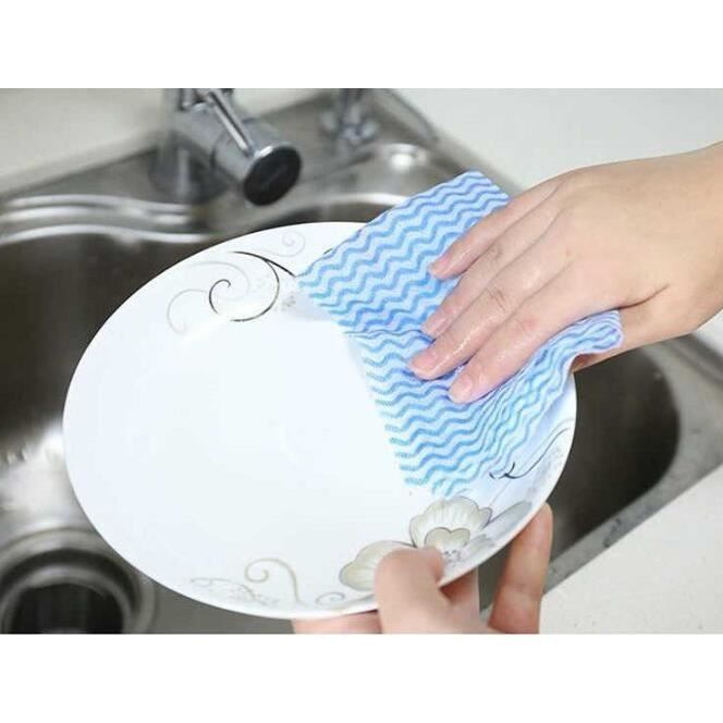 Dishcloth,3 Rolls Cleaning Cloth Non-Woven Fabric, Roll of Cloth, Reusable Non-Woven Cleaning Cloth
