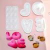 Anéis de Letras de Silicone Molde para Assar Bolo Mousse em Forma para Dia dos Namorados Perfeito para Fazer Chocolates e Doces
