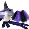 Halloween Party Festive Witch Hat Striped Stockings Trouser Set Hat Set