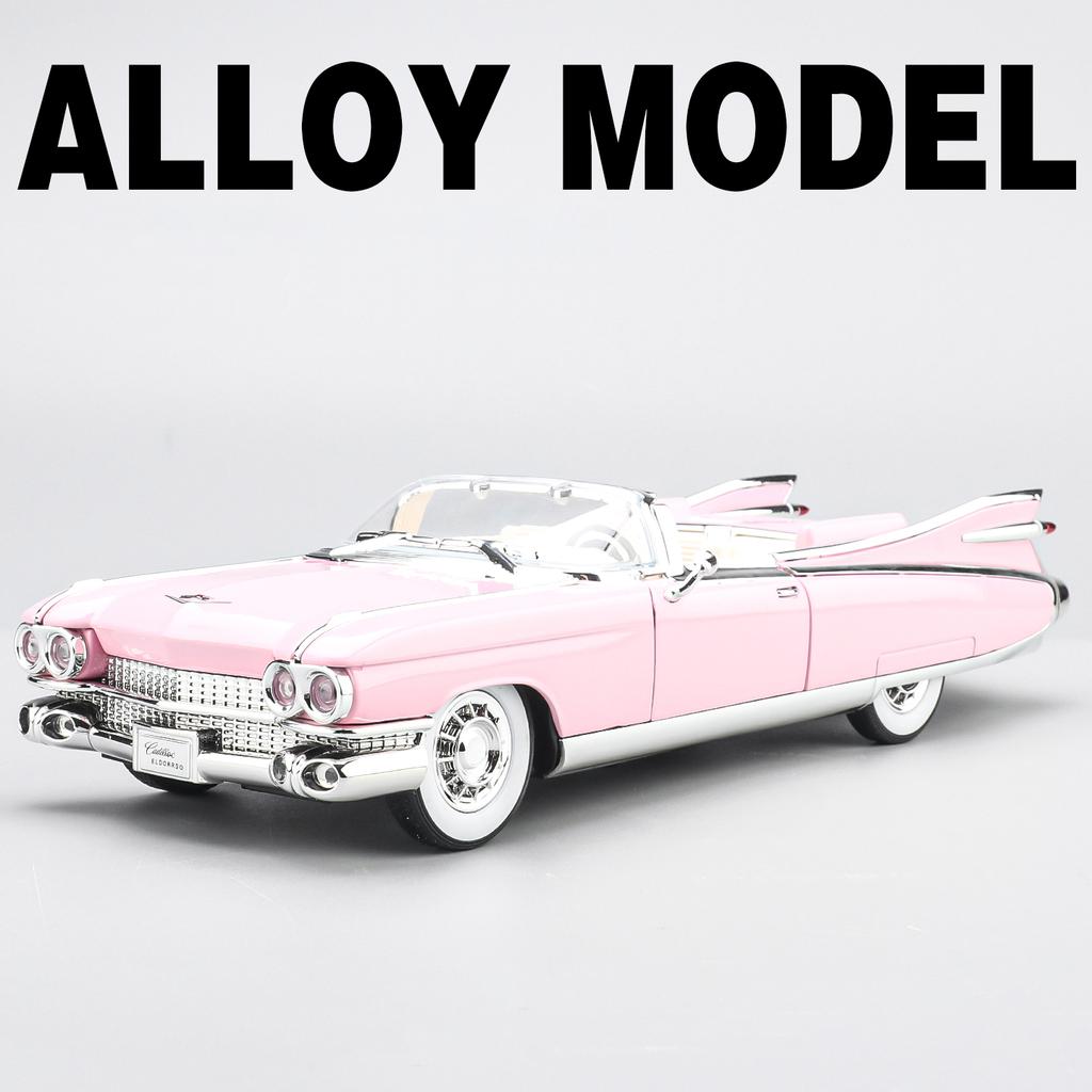 1:24 Eldorado Biarritz BIG ROCKET 1959 Alloy Die Cast Toy Car Model Sound and Light Children's Toy Collectibles Birthday Gift