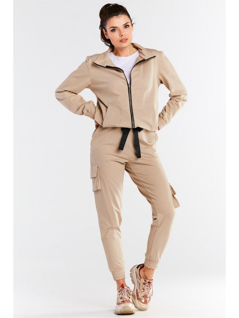 Beige cargo sweatpants L/XL