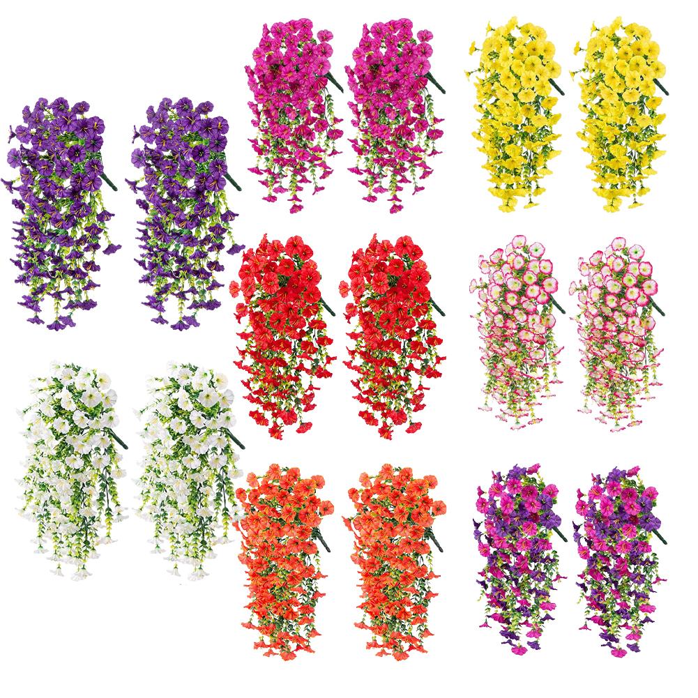 Artificial Flower New Artificial Hanging Flowers and Plants Easter Decoration 2025 UV-resistant and Realistic Room Decor Wedding