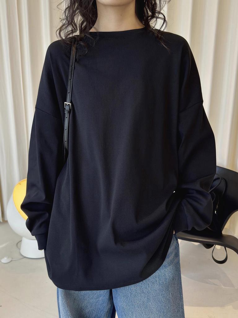 Women's Early Spring Oversized Long Sleeve Lightweight T-Shirt