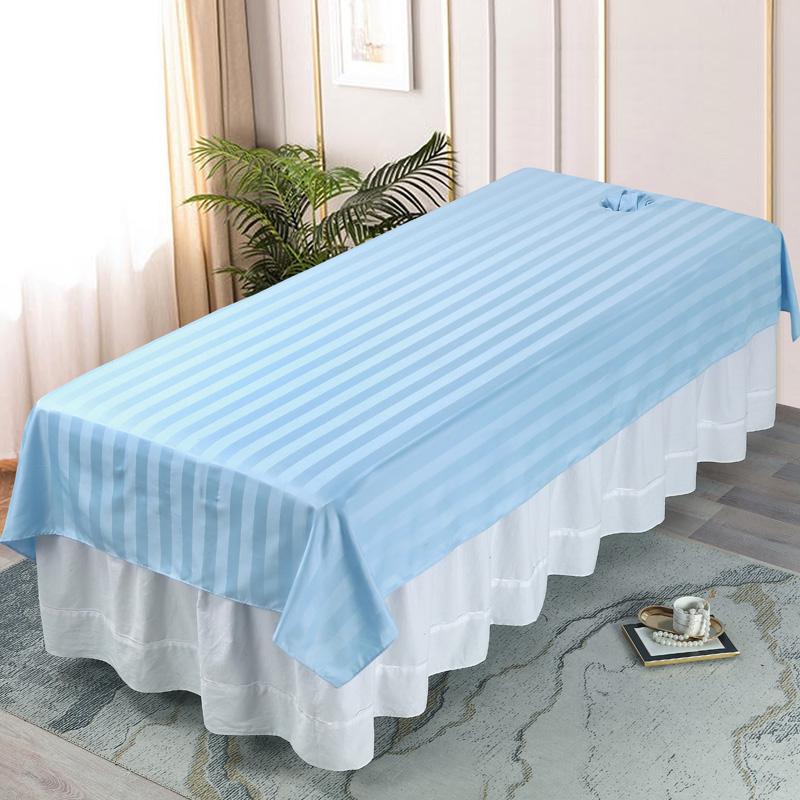 White Luxury Massage Bed Sheet with Hole for Beauty Salon or Spa