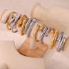 18K Gold Plated Zirconia Inlaid Titanium Steel Snake Head Tail Chain Bracelet