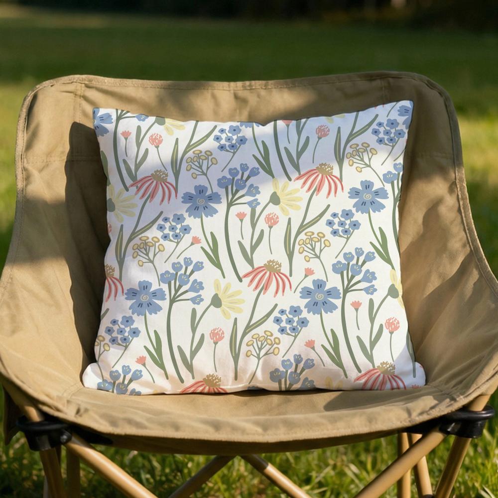 

Spring Flower Print Cushion Cover Soft Reversible Durable Pillow Cover MultiScene Use for Home Car Daily Comfort 30X30cm
