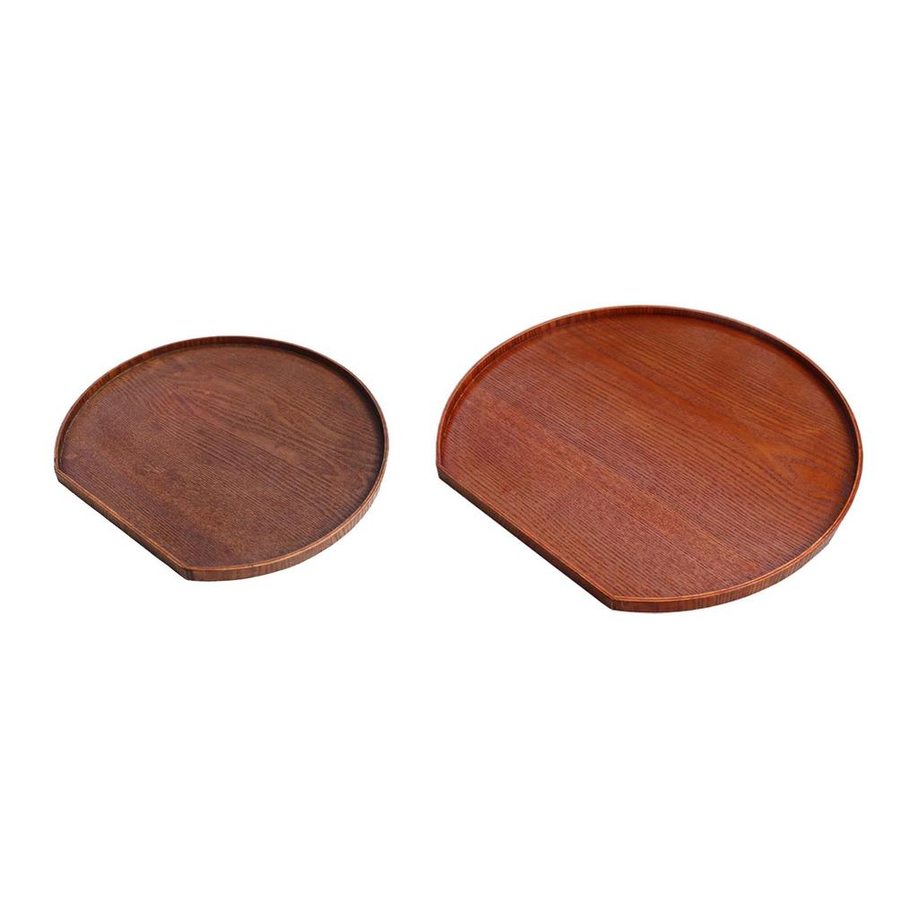 Wood Serving Tray Round Cheese Board Dinner Tray Snacks Plate Food Tray for Centerpiece Living Room Ottoman Coffee Table Decor