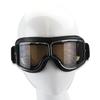 Motorcycle Goggles Motorcycle Goggles Windproof Protective Glasses Classic (Black Frame+Brown Lens)