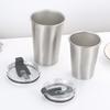 304 Stainless Steel Portable Cup with Straw and Lid