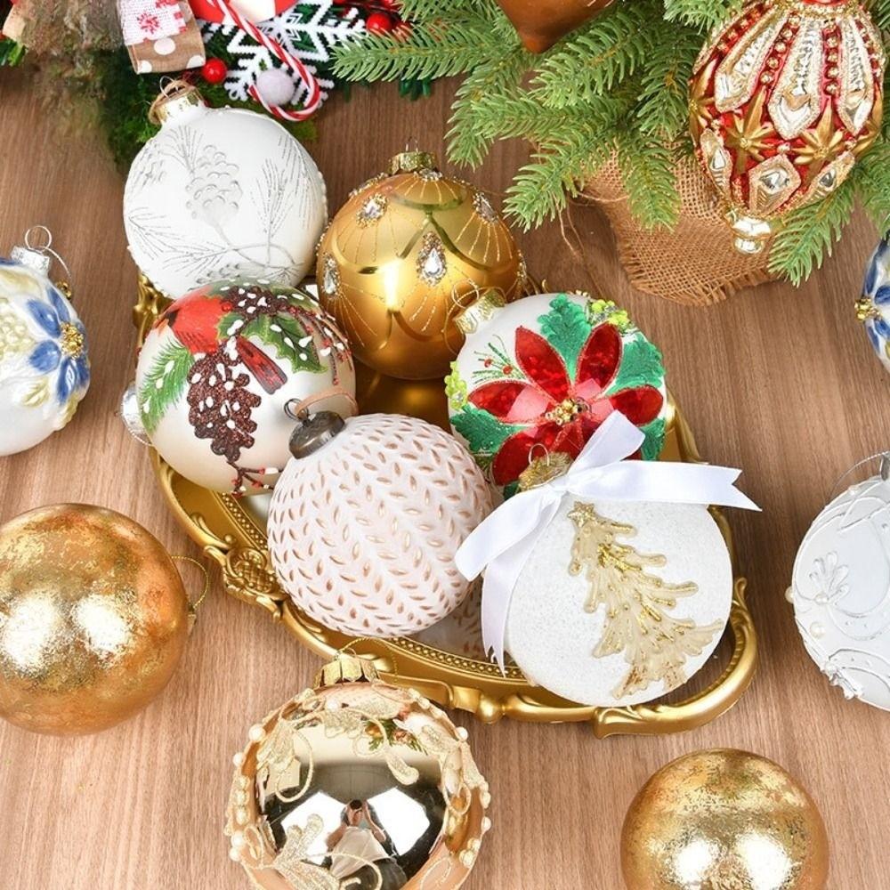 Durable Plastic Christmas Balls Multicolor Reusable Christmas Tree Balls 8-12cm Xmas Baubles Home