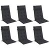 High Back Chair Cushions 6 Pcs Black Oxford Fabric