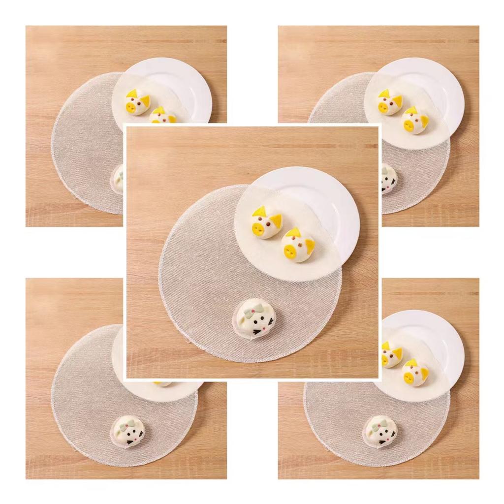 24/28/32CM Pure Cotton Steamer Cloth Household Drawer Cloth Steamed Rice And Bun Mat Round Cotton Gauze Kitchen Steamer