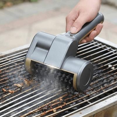 Rechargeable Cordless BBQ Grill Brush Stainless Steel Roller Grill Brush  Outdoor Grill