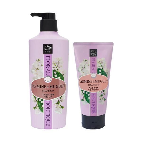 mise en scène Floral Boutique Perfume Shampoo Jasmine & Muguet 650ml + Treatment 300ml