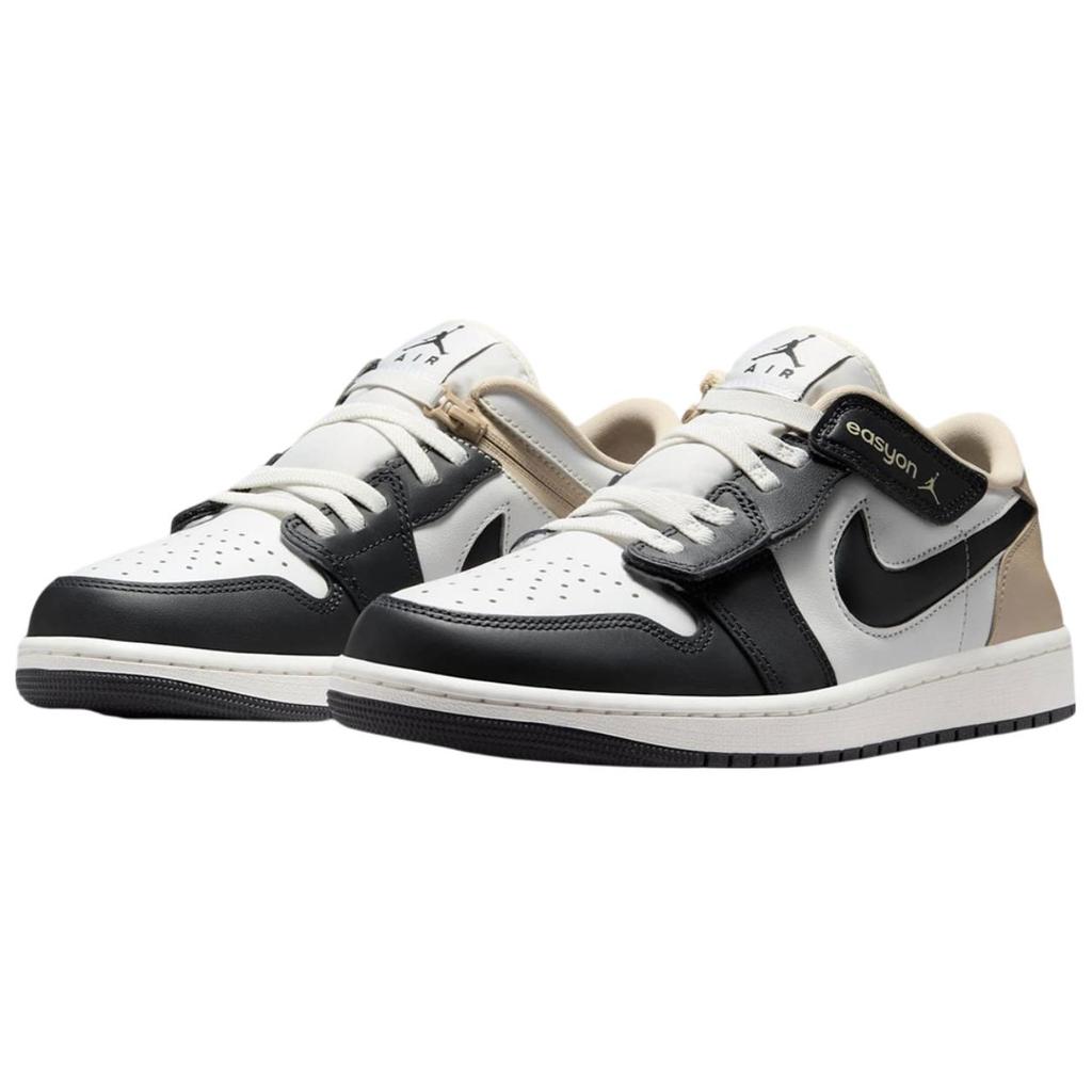 New Jordan Air Jordan 1 Slip Resistant Abrasion Resistant Low top Vintage Basketball Shoes Men's Black White DM1206-153