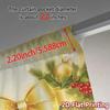 2pcs,Curtains Christmas Bow Holly Berries Ornaments Chic Light Filtering Curtains Machine Washable Fabric Curtains Decorations