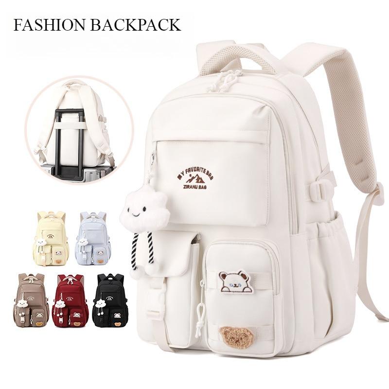 Autumn New Campus Girl Student Schoolbags Lightweight Breathable Pressure Reducing Backpacks Large Capacity Junior High School Girls Student Racksacks