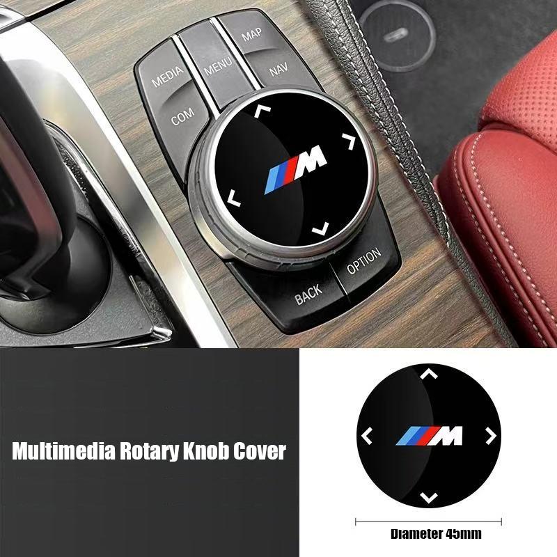 Car M Power Emblem Multimedia Button Cover Trim Knob Stickers For BMW G30 G32 G01 G02 G05 G06 G07 G26 G23 G22 F40 F20 G08 G16