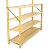 Bamboo Hanger, Shoe Rack, Shelf, Hall Stand, 4 Shelves, Hooks, Footwear