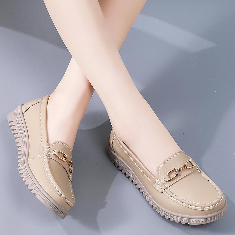 Nové dámské kožené boty velké velikosti 100% hovězí kůže silné ležérní dámské sportovní boty lehké vulkanizované boty tenisky žena návrhář