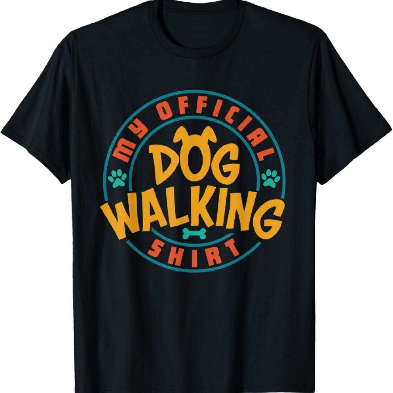 

Dog Walker My Official Dog Walking Shirt Pet Lover Owner T-Shirt XXXXXL різнокольоровий