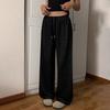 Damen Wide Leg Jogginghose Lockerer Gerader Schnitt mit Taschen für Freizeit und Sport
