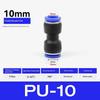 10Pcs Pneumatic Fittings Quick Connector Air Plastic Hose Tube Connectors Pu Pg 4Mm To 16Mm Push Into Pluglug