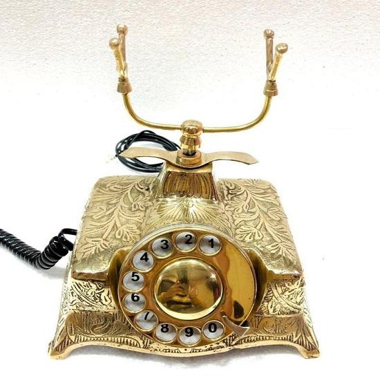 Sběratelský masivní mosaz Ohromující pracovní maharádžský telefon