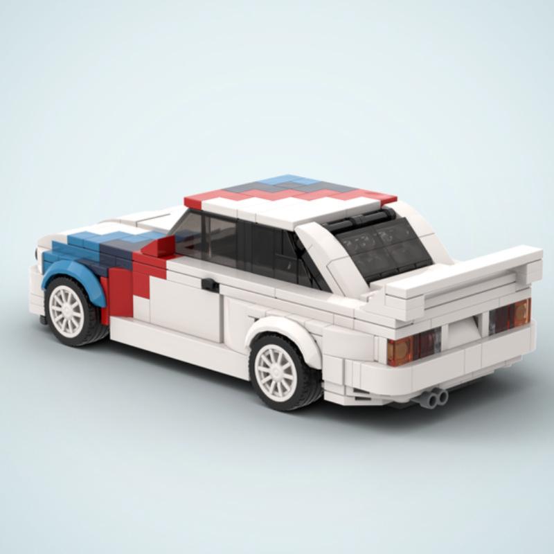 Stavebnice auta Bmw M3 Sportovní auto Závodní model Domácí Malé dílky Chlapecká Sestavitelná hračka Kompatibilní
