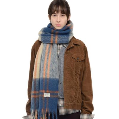 Velsey Bold Check Muffler [1950 BLUE]