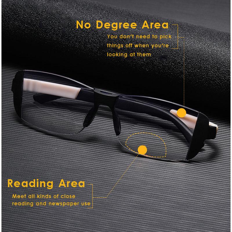 Anti Blue Light Frameless Reading Glasses For Women Men Anti-fatigue Rimless Magnetic Therapy Eye Protect Hyperopia Eyeglasses With Grade +100 To +400