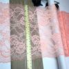 23cm wide Stretchy Lace, Light Orange Elastic Spandex Lace for Lingerie, Bra, Underwear, Sewing & Crafting
