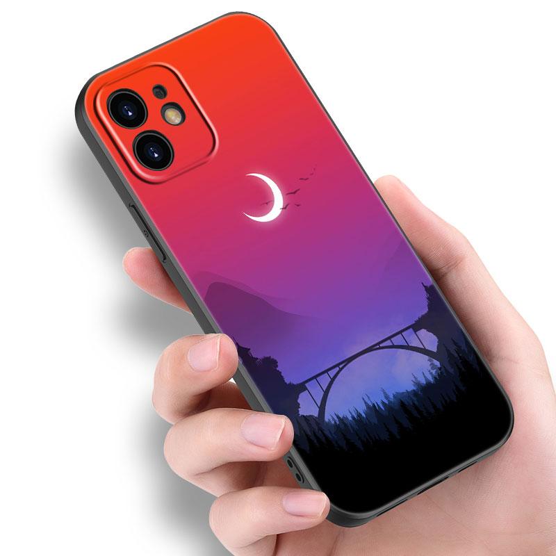 Deep Forest Firewatch Phone Case For Apple iPhone 14 13 12 Mini 11 Pro Max 7 8 XR X XS 7 8 Plus SE 2020 2022 Black Cover
