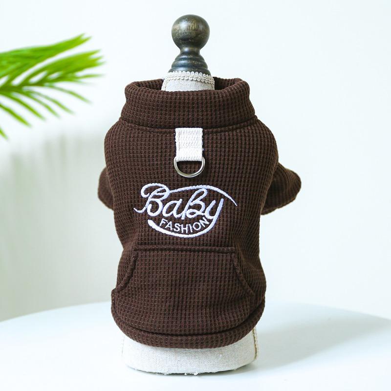 Pet clothes autumn and winter new small dogs, puppies, happy dogs and cats, warm and comfortable Dudu lamb wool vest